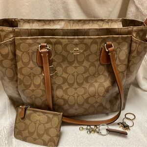 Coach signature diaper bag